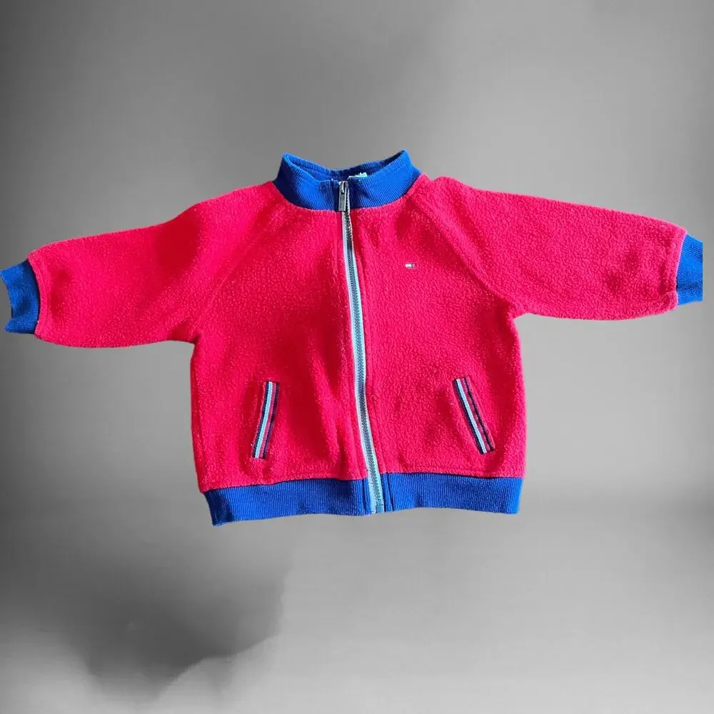 Tommy Hilfiger Baby 6/9m Zip Up Sweatsuit Preppy Academia Full Zip Joggers